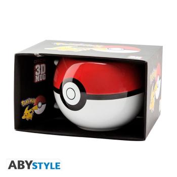 POKEMON - Tasse 3D "Pokeball"  Würden Sie lieber Pikachu oder Glumanda wählen? Keine Notwendigkeit zu wählen, fangen Sie sie alle mit diesem Pokémon 3D Tasse!